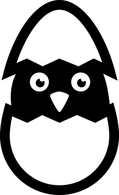 Bird In Broken Egg Drawing Svg Vector, Free Vectors File